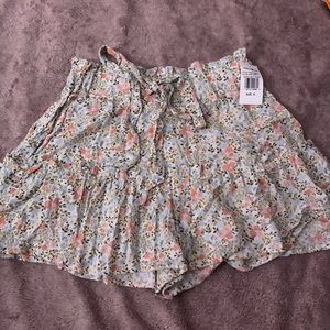 Flower Print Skort